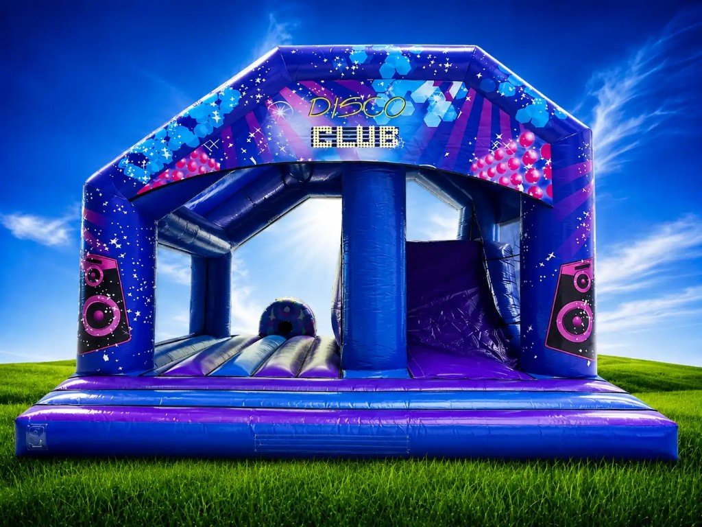 XL Disco Slide bouncy castle 17.4x16.7ft