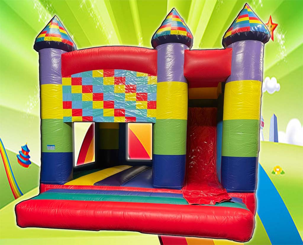 Multicolor combo with slide 12x18ft bouncy castle